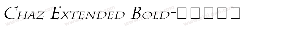 Chaz Extended Bold字体转换